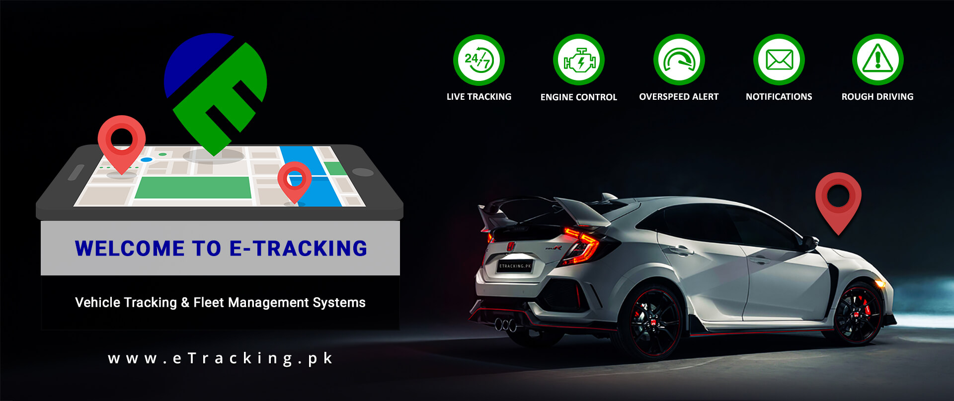 Online GPS Car Tracking with live view on map, Engine Cut-Off, Geofence, Battery Tamper & Rough Driving Alerts