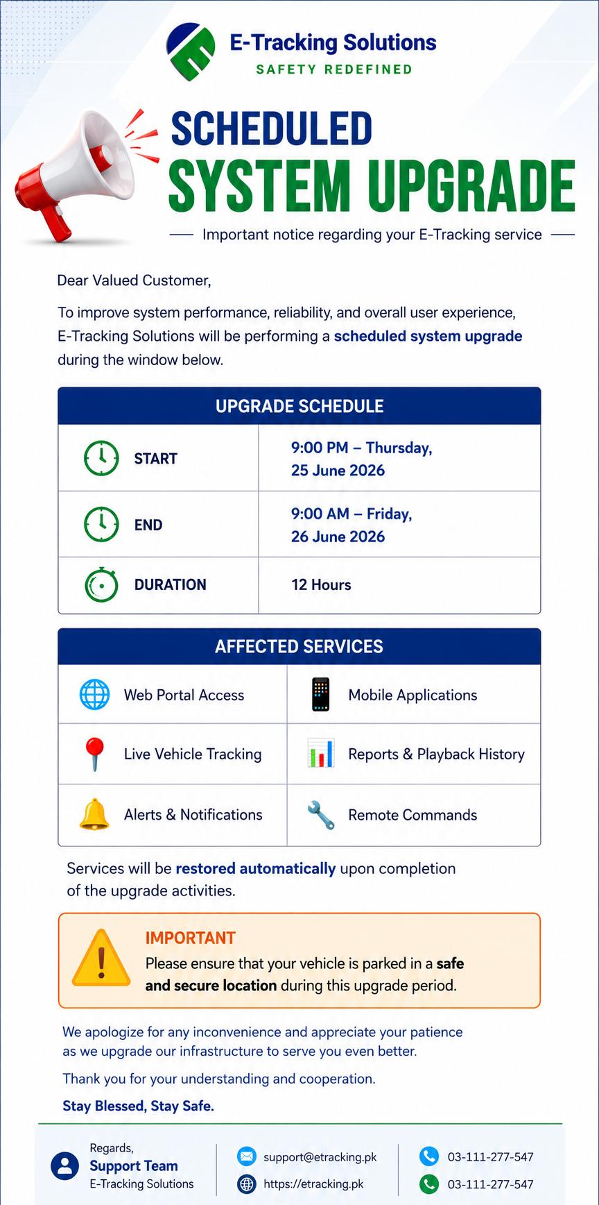 Scheduled System Upgradation June 2026